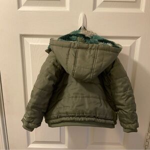 Tahari Boys Olive Green Puffer Jacket